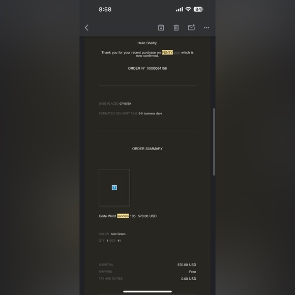 LVMH FENTY Code Word Sandals Acid Green - Picture 9 of 10